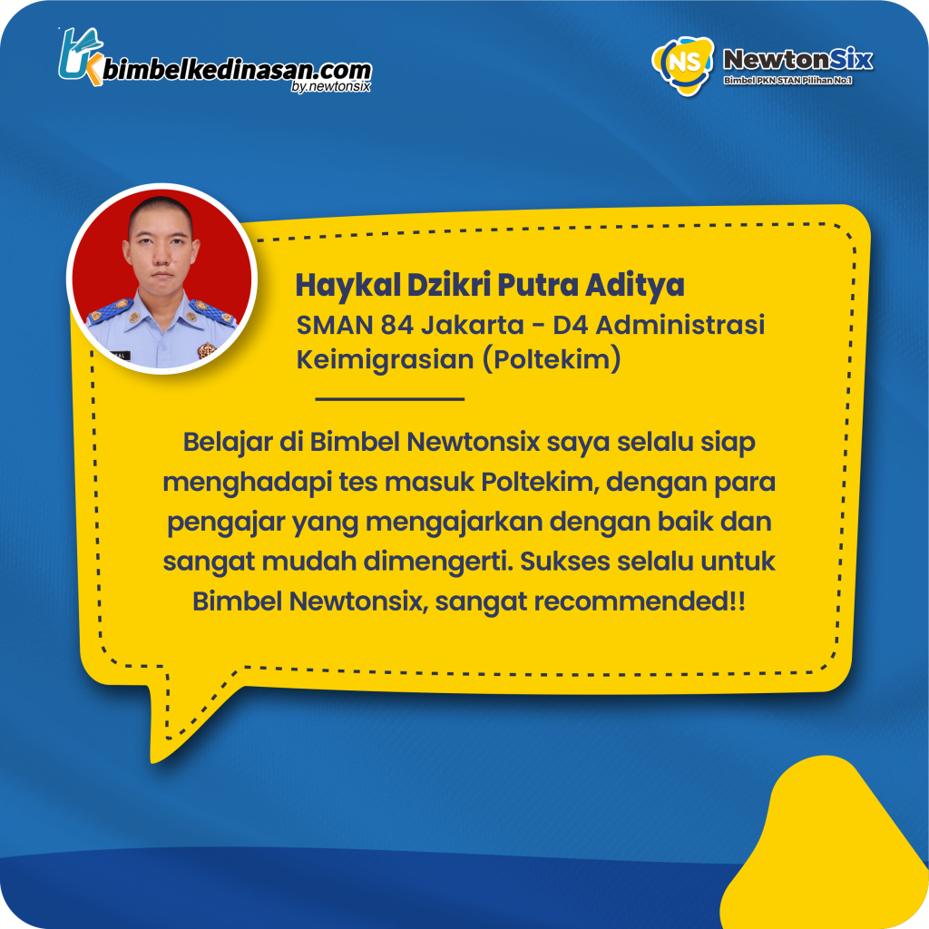 Testimoni siswa lolos Sekolah Kedinasan