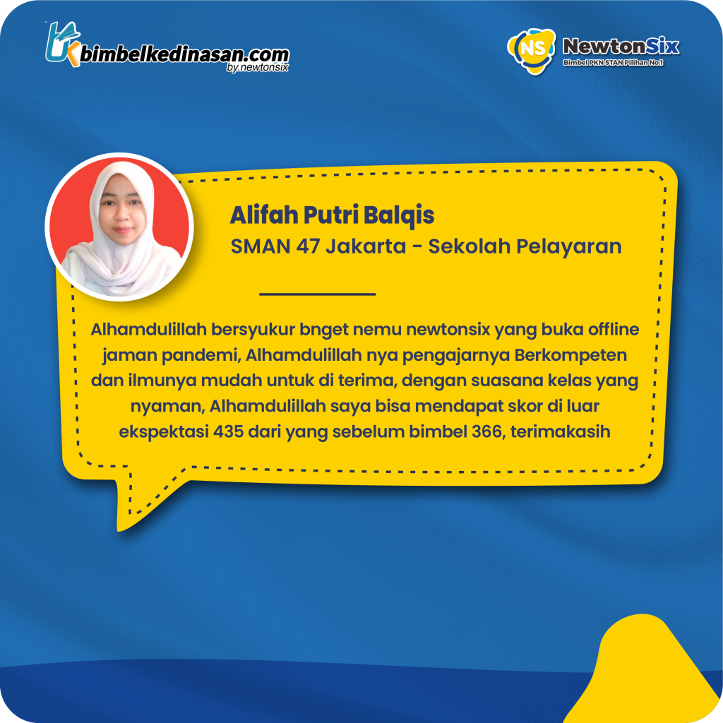 Testimoni siswa lolos Sekolah Kedinasan